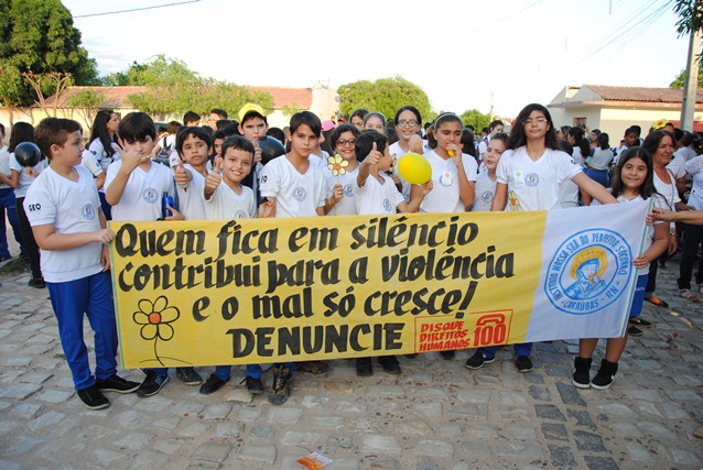 Campanha de combate ao Abuso e a Exploração Sexual de Crianças e Adolescentes encerra com uma grande caminhada em Caraúbas-RN