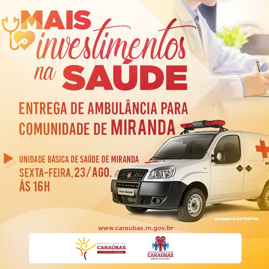 Prefeito Juninho Alves anuncia entrega de ambulância e melhorias no mercado e quadra de Miranda